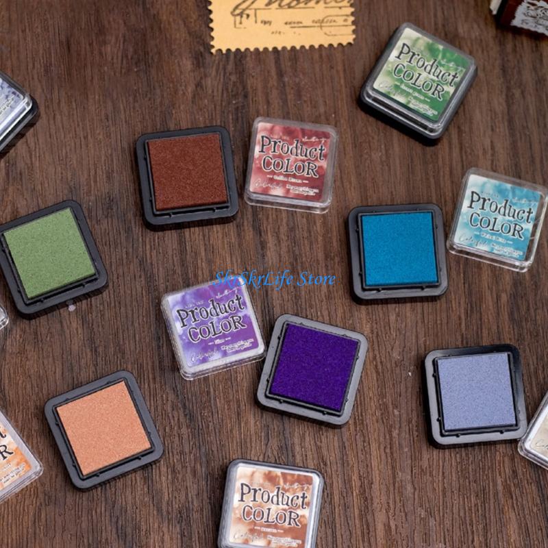 E65E 6 PCs Portable Stamp Pad Set Kombination Inkpad Fließende Farben Serie Pad Set für die Kartenherstellung