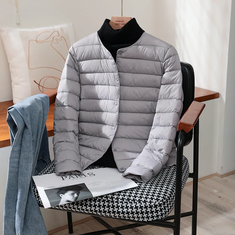 2023 neue Ankünfte Herbst Winter Warme Frauen Weiße Ente Unten Dünne Jacken Weibliche Mode Ultra Leichte Packbare Puffer Mäntel