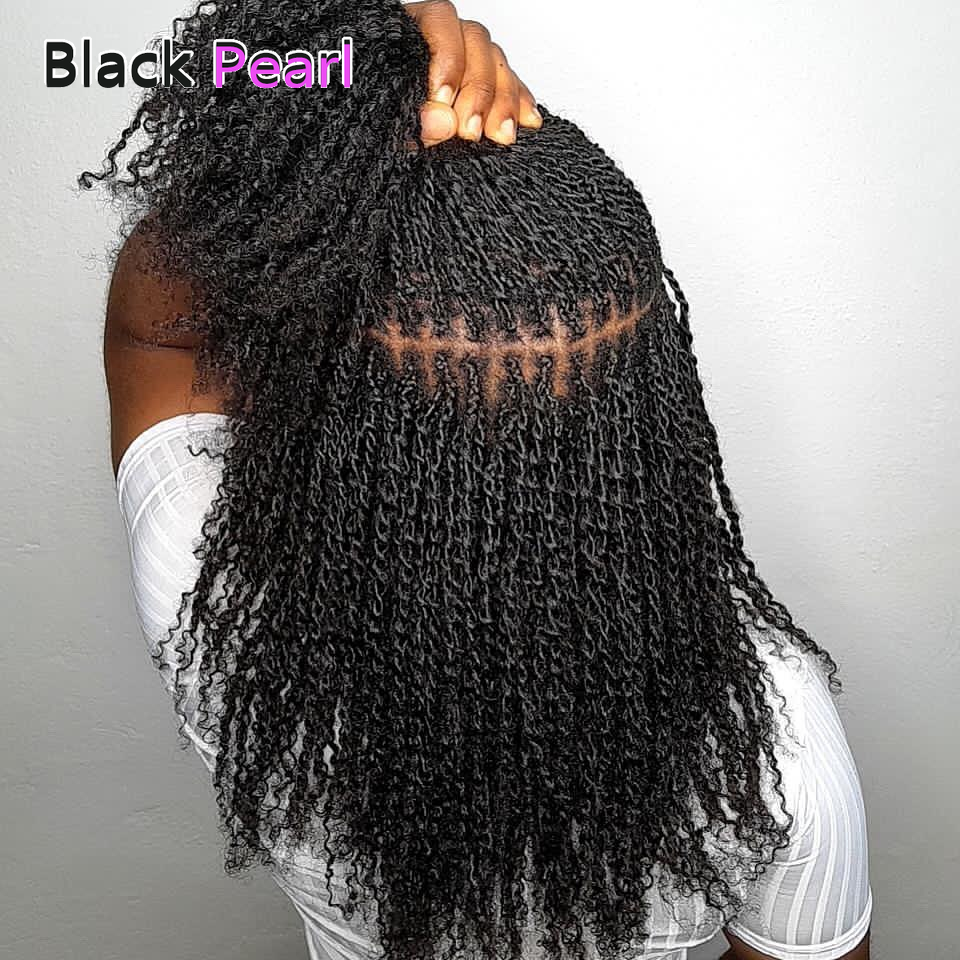 Black Pearl Brasilianisches Afro-Kinky-Curly-Menschenhaar zum Flechten, Remy-Haar, 1 Bündel, 50 g/Stück, natürliche Farbe, Zöpfe, kein Schuss