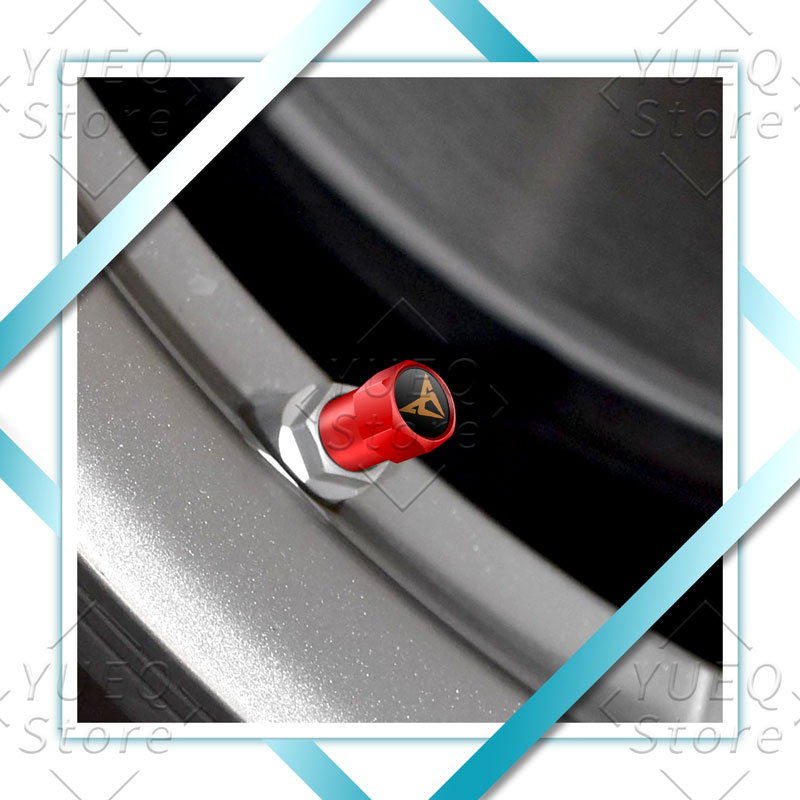 4 pçs emblema de metal tampas da válvula do pneu da roda do carro airdust cobre para assento ibiza leon 300 ateca exeoarraco altea acessórios automóveis