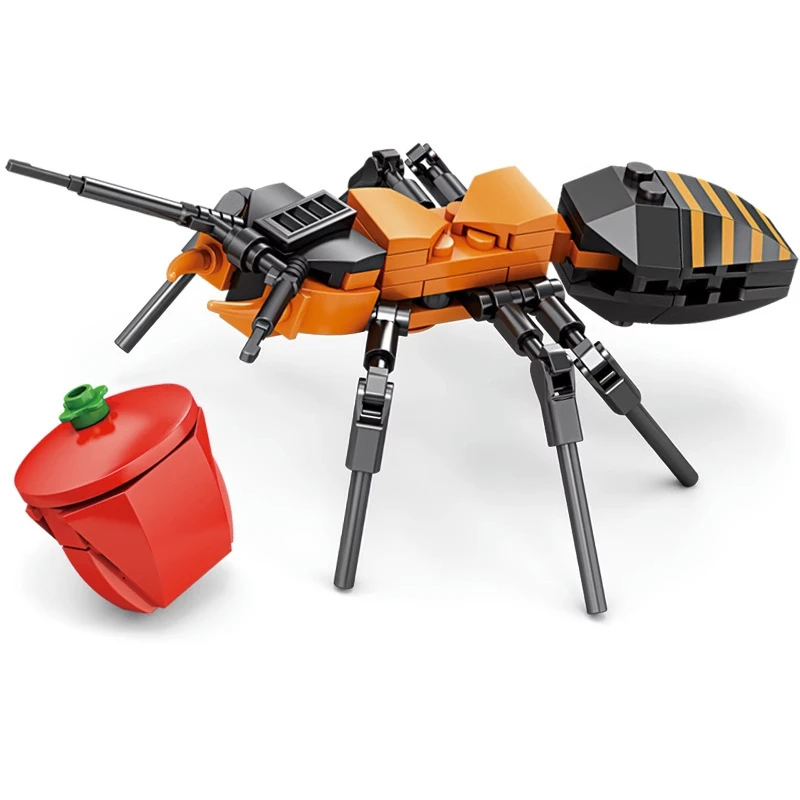 Kreative Bausteine Insekt Modell Biene Libelle Ant Mantis kinder Zusammengebaute Spielzeug Interessante Tier Ornamente Geschenke Kinder