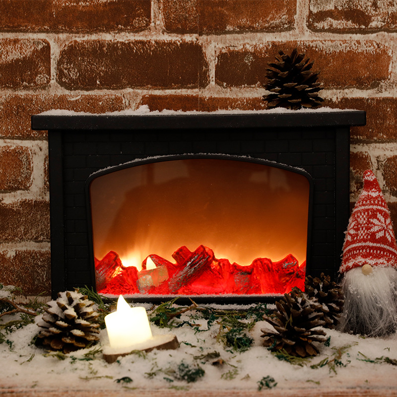 Luz de chimenea con llama de salto de 33cm y 31cm, lámpara de noche de pared con pilas AAA, barra de luz de ambiente USB para fiesta de boda IP55