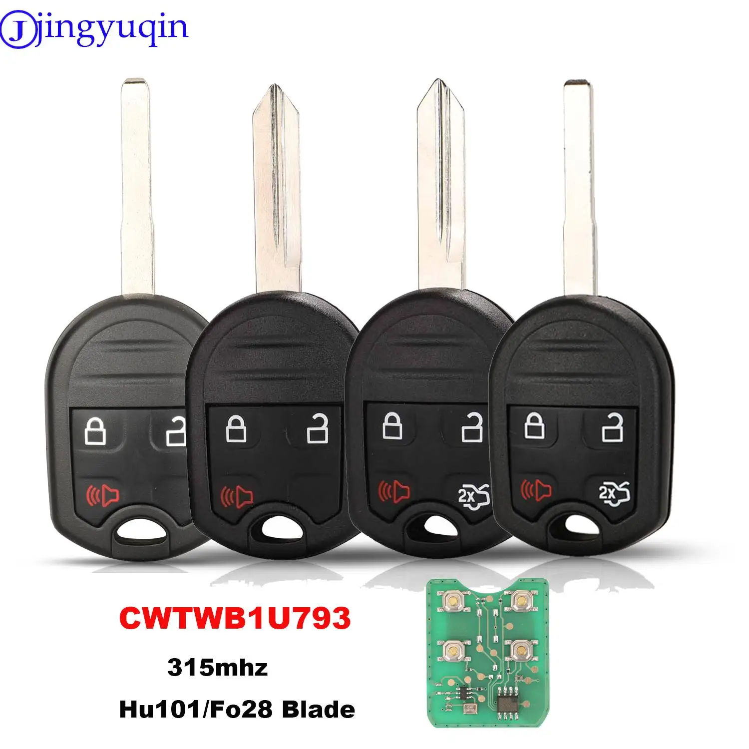 Jingyuqin mando a distancia de coche para Ford Expedition Explorer Taurus Flex 315 MHz con Chip 4D63-80bit FCCID: CWTWB1U793/OUCD 6000022