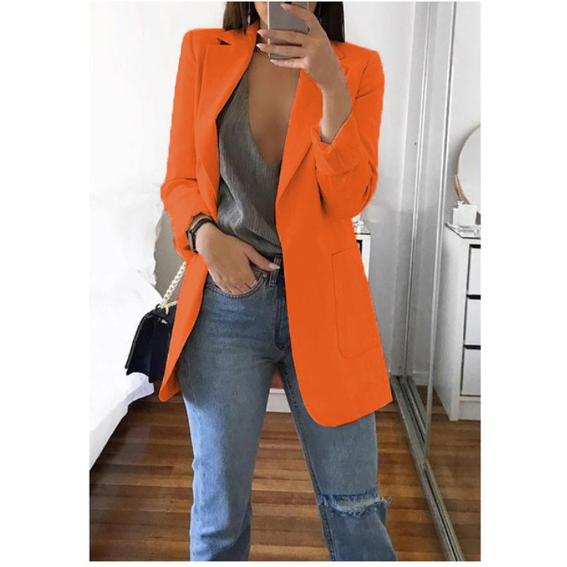 Plus Größe Blazer Frauen Kleidung Casual Strickjacke Herbst Winter Mantel Feste Große Topcoat Revers Jacke Gnade Mode Oberbekleidung
