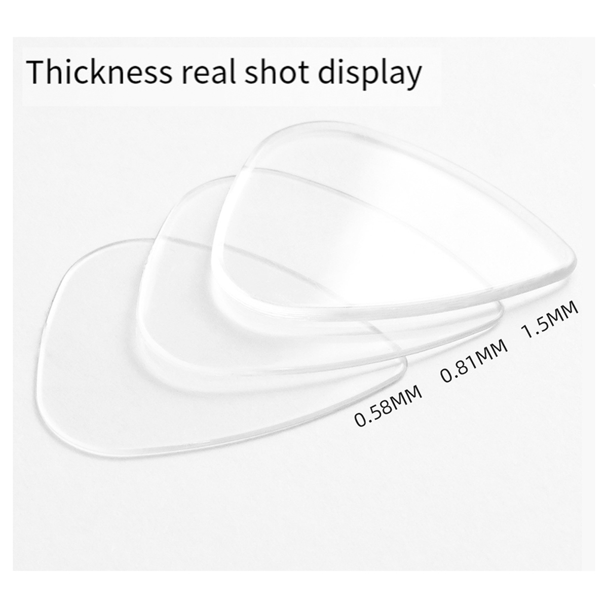 Palhetas transparentes a71p, palhetas de guitarra, guitarra folk, palhetas transparentes de cor personalizada b