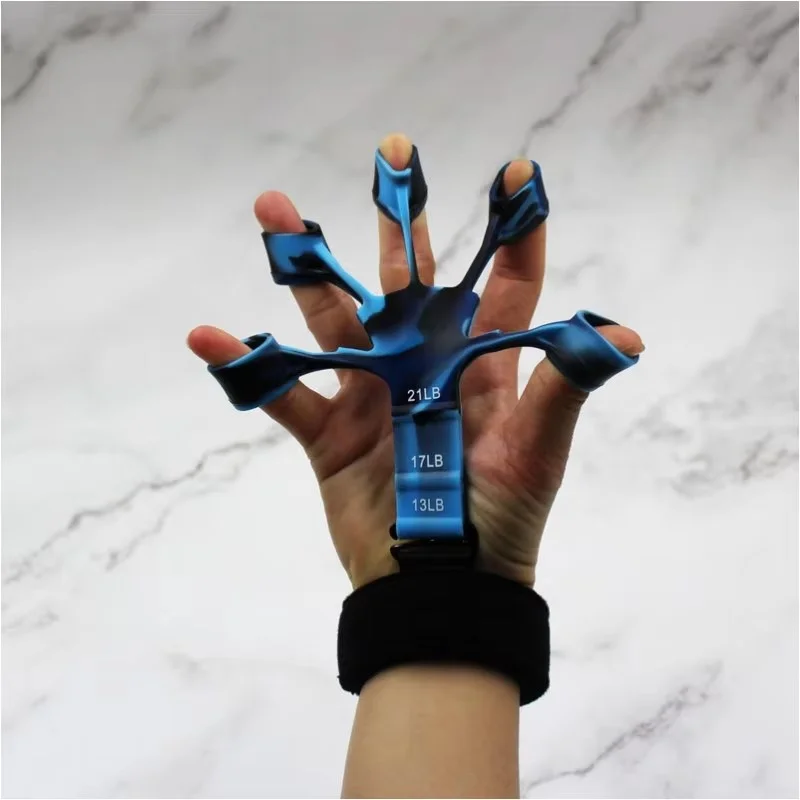 Esercitatore per dita con pinza per dito Esercitatore per chitarra con 6 livelli resistenti Recupero Strumenti fisici Rinforzo per le mani per pazienti