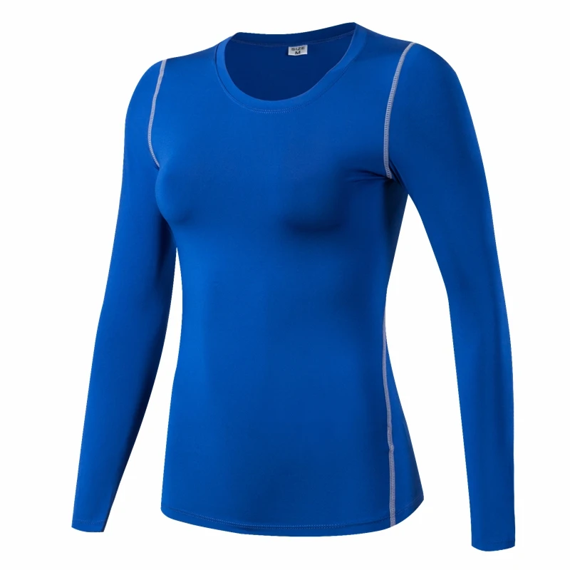 ベースレイヤーフィットネススポーツシャツ速乾性女性長袖トップジムジョギング女性 Tシャツトレイントレーニング服白ヨガシャツ