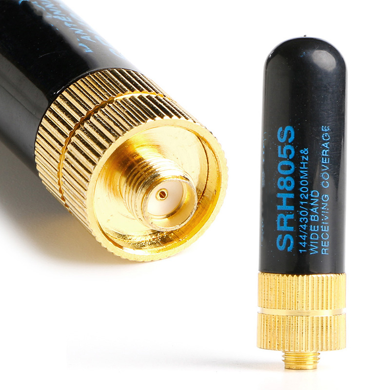 SRH805S Kim Cương Ăng Ten SMA F Nữ Kép Cho Bộ Đàm Baofeng GT 3 UV 5R Chiếc BF 888 Đàm Đài Phát Thanh QX2B SRH 805 Trên Không Tăng Cường Tín Hiệu