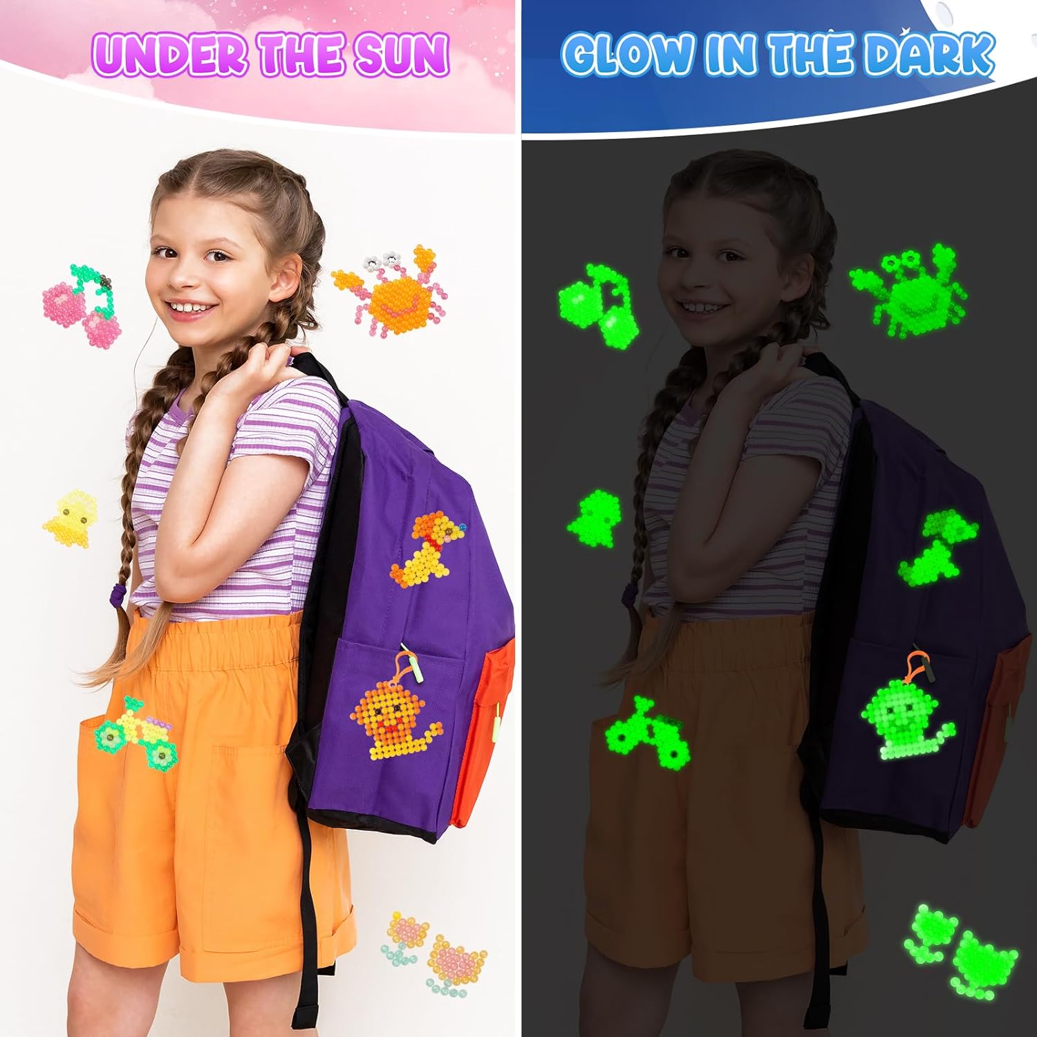 Luminous DIY สเปรย์น้ํา Magic ลูกปัดทําด้วยมือชุดของเล่นเด็กคริสตัลลูกปัดปริศนาหัตถกรรมชุดของขวัญหลากหลาย Bean ของเล่น