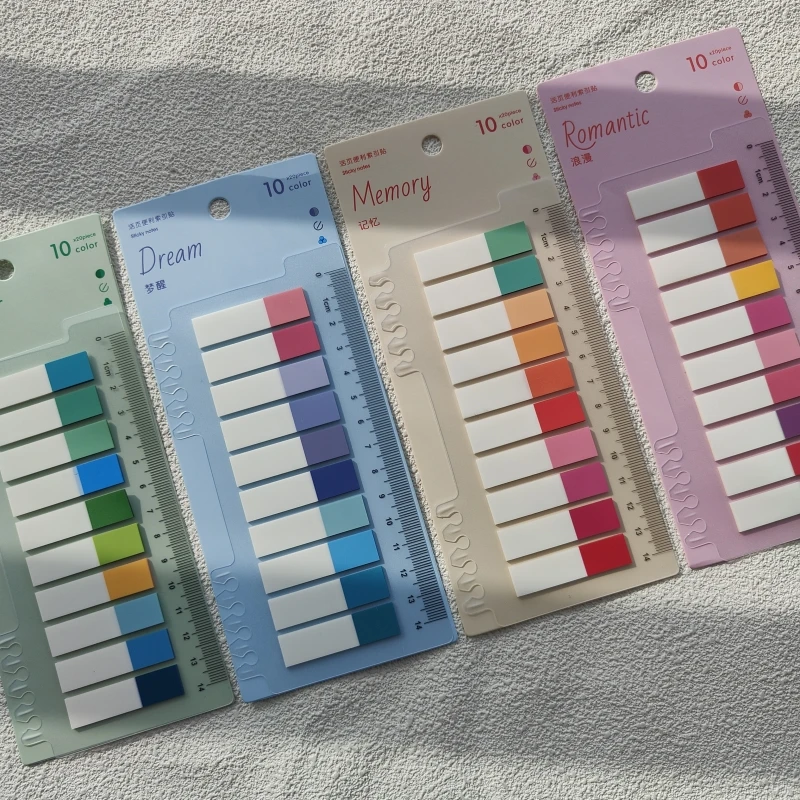 200/800 Sheets Morandi Color Index Memo Pad Loose-leaf Sticky Notes Page Flag Markers Book Tabs Sticker Stationery Supplies