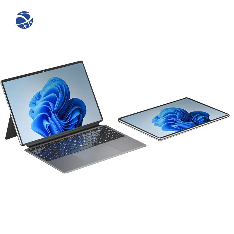 YYHC 2 em 1 laptop processador N100 14 Polegada tela sensível ao toque IPS LCD 16GB Win 11 Tablet Pc portátil notebook computador