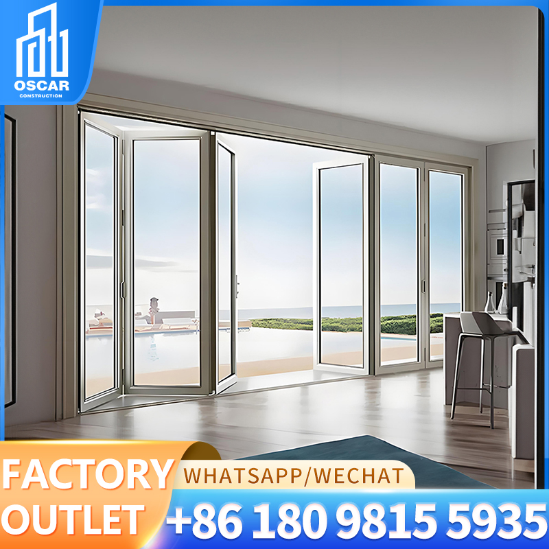 Perfil de alumínio para porta deslizante moderna e estilo francês acabado com vidro de alumínio para ambientes externos e vilas