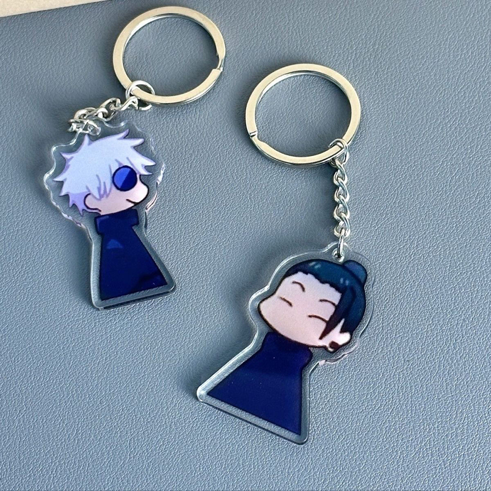 Anime Jujutsu Cosplay drôle porte-clés Gojo Satoru Geto Suguru sac pendentif porte-clés sac bijoux cadeau