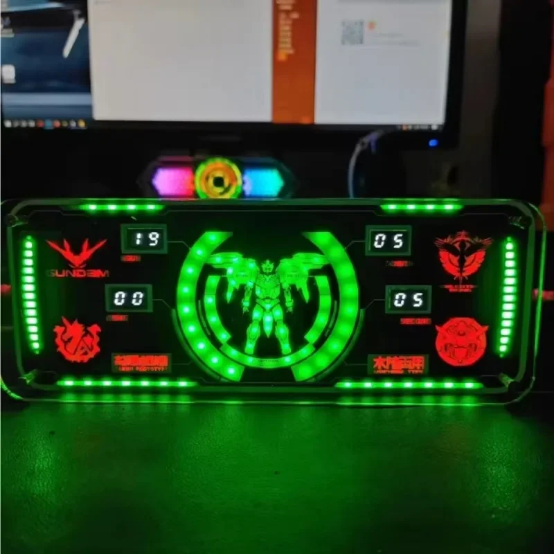 Cyberpunk RGB LED Nixie Orologio a tubo fluorescente Display da tavolo digitaleDesktop, Cyberpunk, Accessori per stanze di e-sport