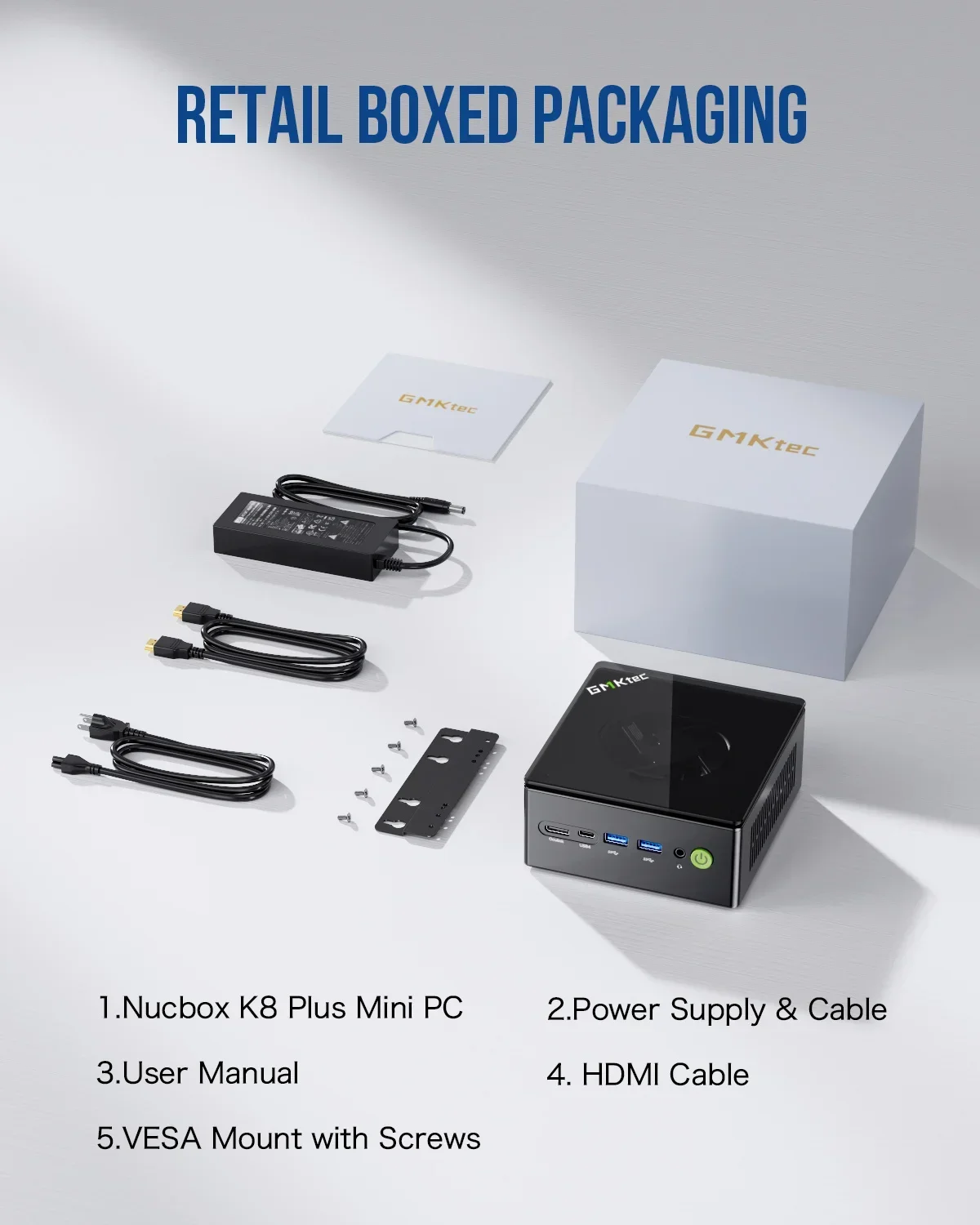 GMKtec K8 Plus Ryzen7 8845HS Mini PC Windows 11 Pro DDR5 32GB 5600MHz PCIe4.0 1TB NVMe SSD Wifi 6 BT5.2 Desktop Gaming Computer