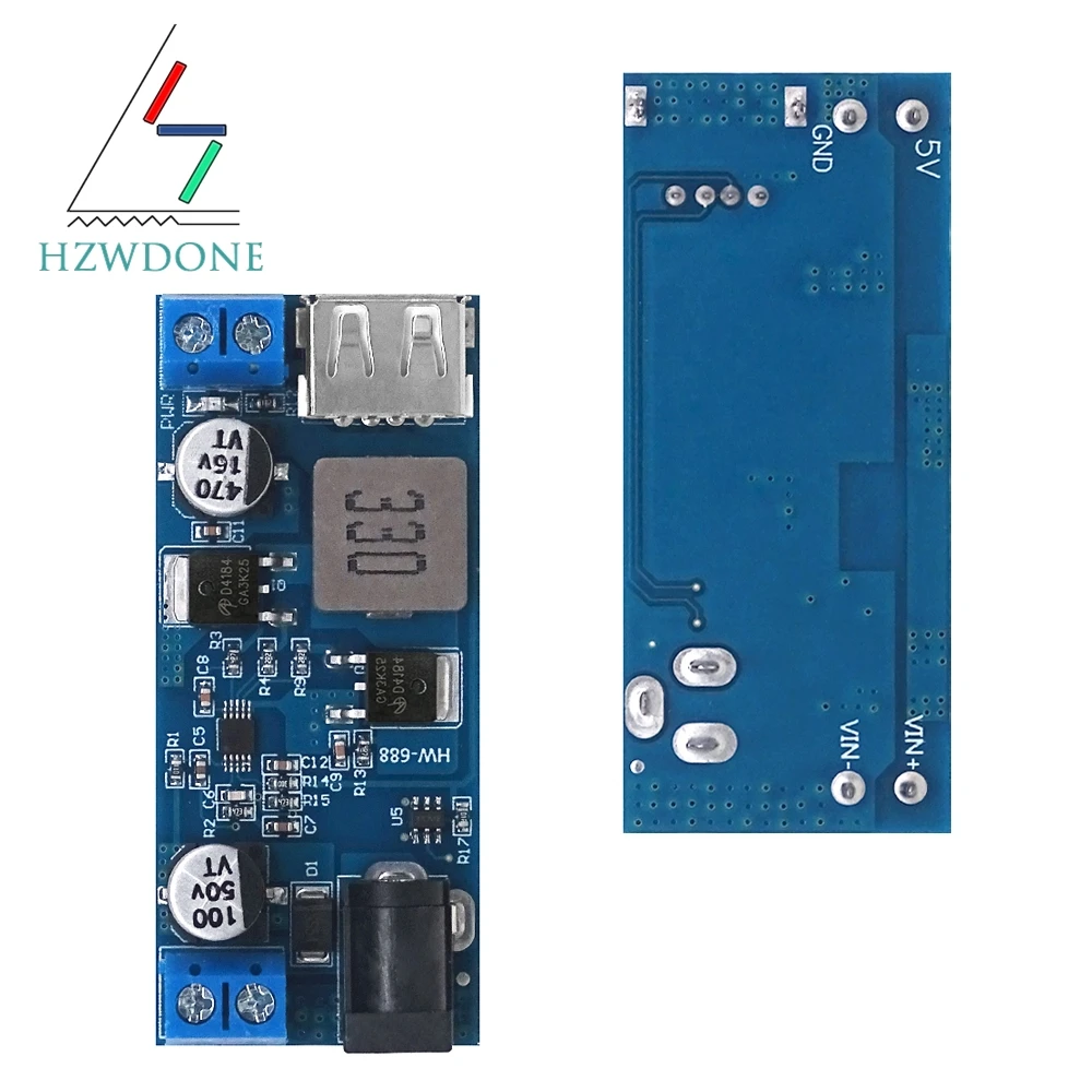 DC-DC 24v/12v para 5v 5a step down fonte de alimentação conversor buck substituir lm2596s ajustável usb step-down módulo de carregamento para o telefone