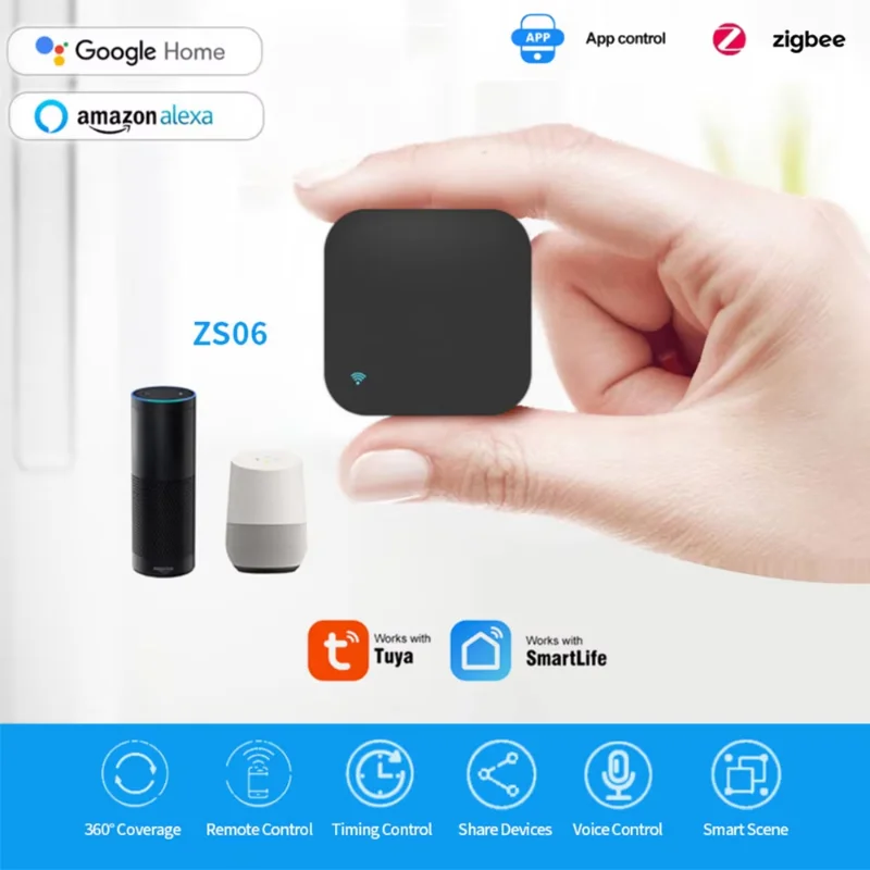 Tuya Zigbee Smart IR-Fernbedienung, universelle Infrarot-Fernbedienung für Smart Home für AC-TV-DVD, funktioniert mit Smart Life Google Home