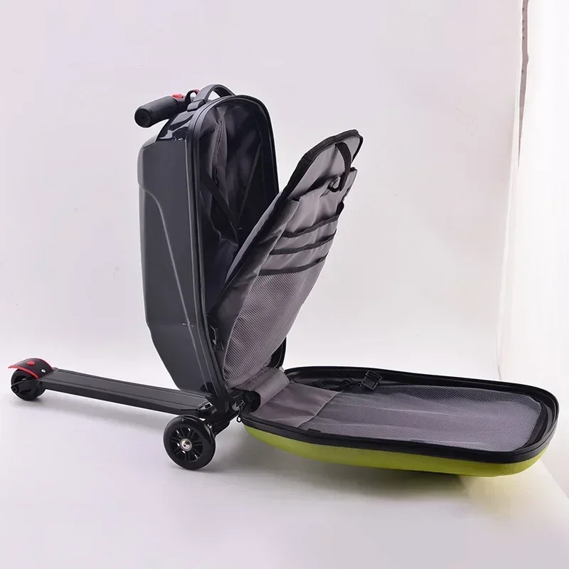 NEU Lazy Skateboard Trolley Koffer Travel Carry On Rollgepäck Roller Koffer Praktisches Multifunktions-Reisegepäck