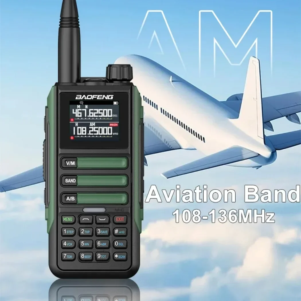 BAOFENG Upgrade UV16M V2 Walkie Talkie 15W High Capacity AM FM 2-Way Radio Full Band LCD 999CH Frequency Copy NOAA Noise Reduce
