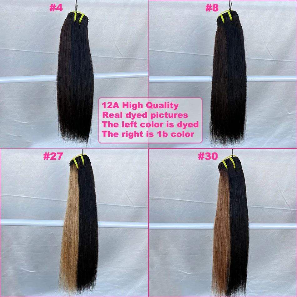 Yiwigs 12a grau osso em linha reta 100% pacotes de cabelo humano vietnamita não processado extensões tecer cabelo cru para mulher