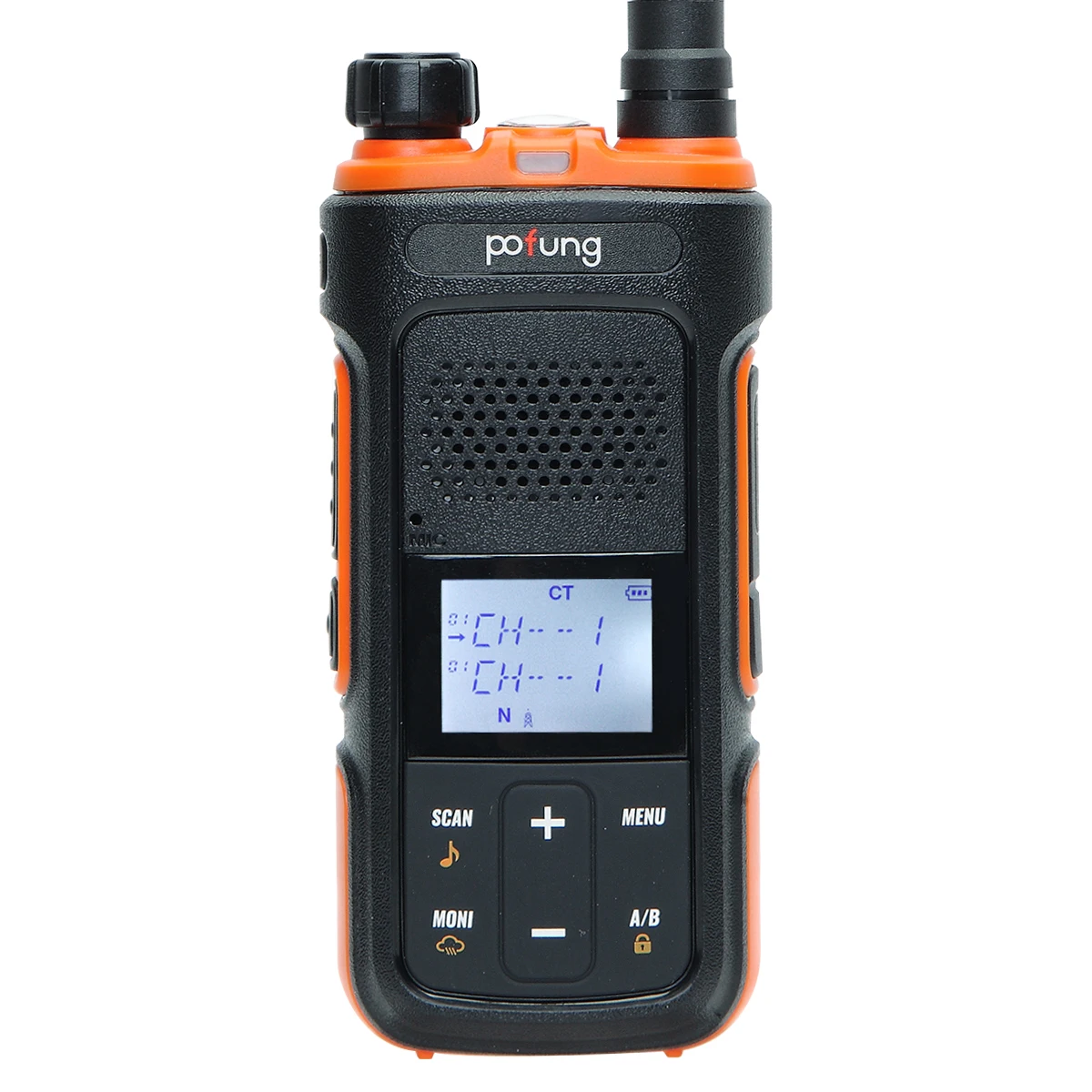Pofung UV-11 Potente Walkie Talkie FRS de largo alcance VOX USB (TIPO C) carga Linterna LED Radio bidireccional