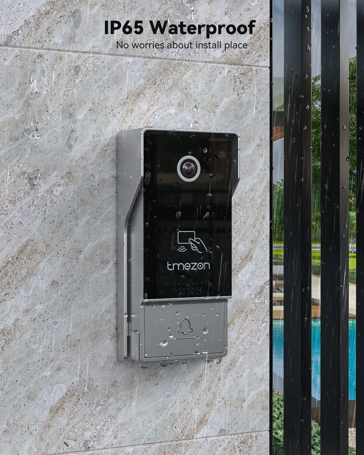 Tmezon 7 Polegada tuya app 1080p wifi sem fio inteligente sistema de intercomunicação vídeo porteiro com campainha com fio app/tela sensível ao toque