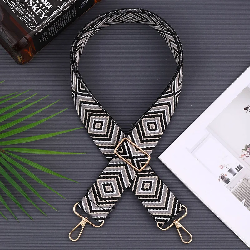 Correa de hombro para mujer, ganchos de Hardware, la longitud se puede ajustar libremente, accesorios de viaje, correa de hombro ancha de moda