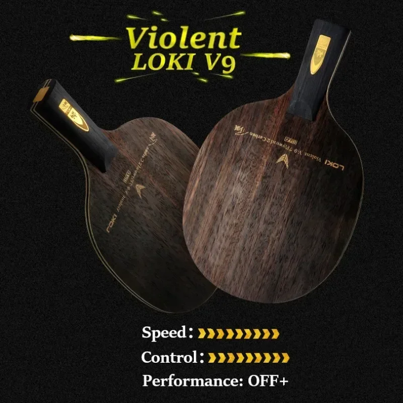 LOKI V9 Ping Pong Blade 9 K9 Ply Wood Carbon Violent-9 OFF+ Professional Table Tennis Racket Blade with High Speed Good Control