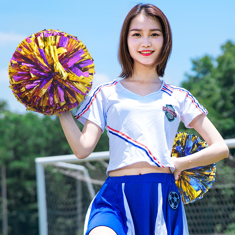 Pom poms coloridos para meninas e crianças, bolas de alegria para dedos, preto e azul, dourado, prata, vermelho, verde, dança, acessórios de líder de torcida