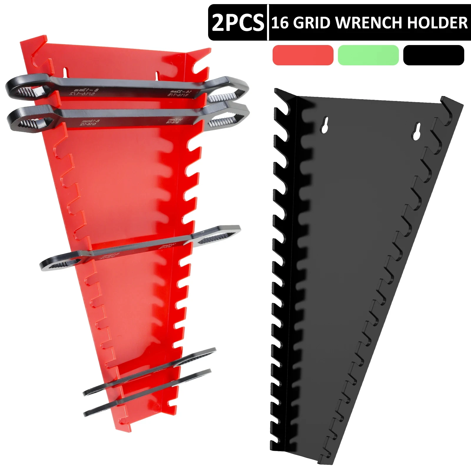 2Pcs Schlüssel Organizer Schlüssel Lagerung Rack Kunststoff Schraubenschlüssel Werkzeuge Halter Schlüssel Halter Schraubenschlüssel Keeper für 5mm bis 27mm Schraubenschlüssel
