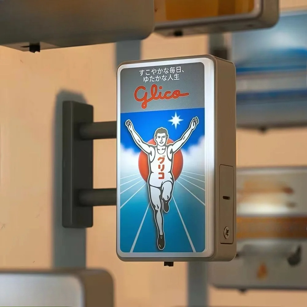 Новая японская подпись, мини-наклейка на холодильник, кофейня, магазин, вывеска, световой короб, Гонконг, магнит на холодильник