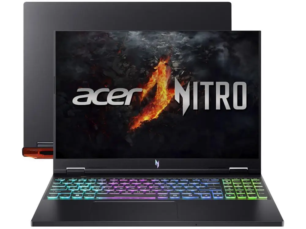 Notebook Gamer Acer Nitro 16 Intel Core i7 512GB SSD 32GB RAM 16" IPS NVIDIA RTX 4060 8GB Windows 11