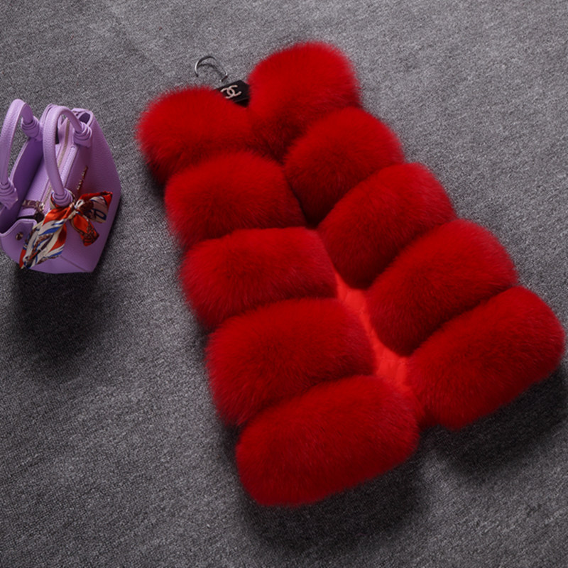 ขนสัตว์เสื้อกั๊กผู้หญิงฤดูใบไม้ร่วงฤดูหนาวแฟชั่นหญิงเสื้อ Faux FUR Coat สําหรับผู้หญิงเสื้อกั๊กแขนกุด