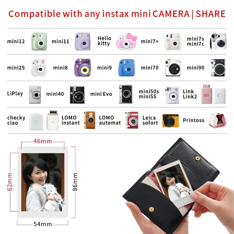 ORIGIN Fujifilm Instax Mini ฟิล์มติดกระจกห้องน้ำ10-100แผ่นสำหรับ Fuji ฟิล์มสำเร็จรูป Instax Mini 12 11 9 40 70 90 Link lipplay EVO