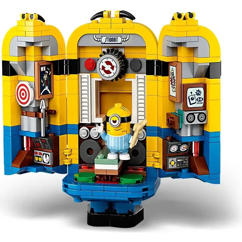 Hot Toys Ich – Einfach Unverbesserlich, Mini-Süßes Spielpuzzle, gebauter Minion-Baustein, Ziegel, kompatibel mit 75551, DIY-Modell, Dekorationen, Kindergeschenk