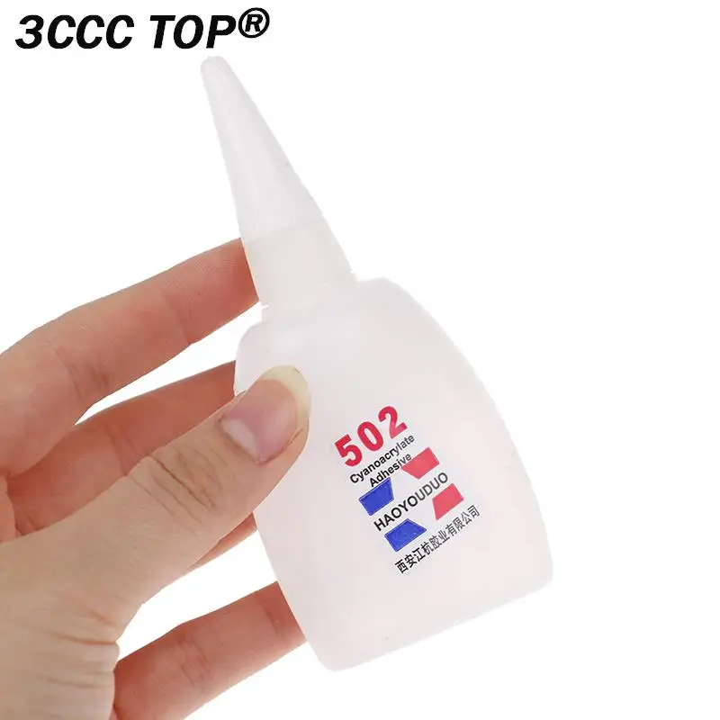 Pegamento superlíquido de secado rápido instantáneo, pegamento fuerte para Metal, vidrio, cerámica, piedra, madera, cuero, plástico, 50g, 502