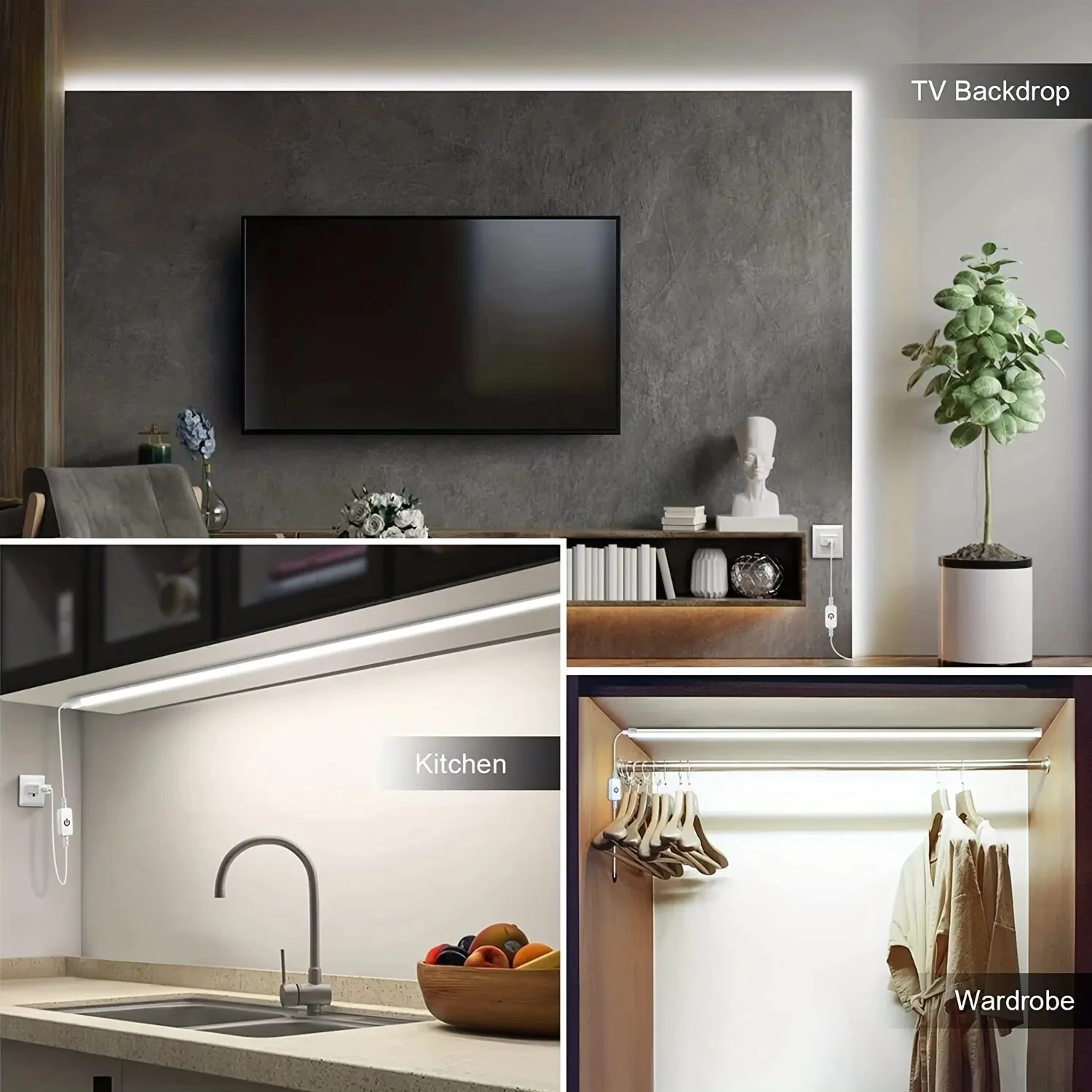 Tira de luces LED de neón de silicona, 5V, USB, 3535, Interruptor táctil regulable, cinta Flexible impermeable, lámpara para habitación, decoración del hogar