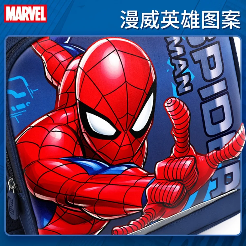 マーベル-スパイダーマンバックパック,大容量ランドセル,安全反射,抗菌生地,高品質,1〜3年生