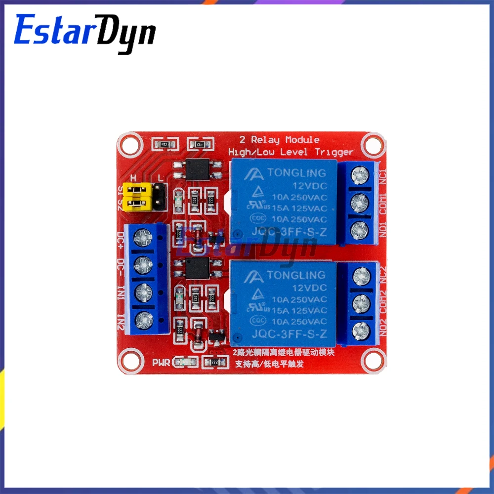 Módulo de relé de 1 2 4 8 canales 5V 12V con optoacoplador, protector de disparo de nivel alto y bajo para proyectos de bricolaje Arduino PIC AVR MCU