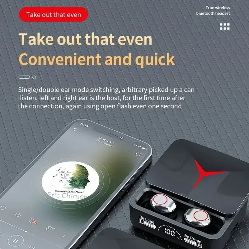 VIKEFON M90 TWS Bluetooth 5.3 หูฟังหูฟังไร้สาย Touch Control ชุดหูฟังสําหรับเล่นเกมไฮไฟสเตอริโอลดเสียงพร้อมไมโครโฟน
