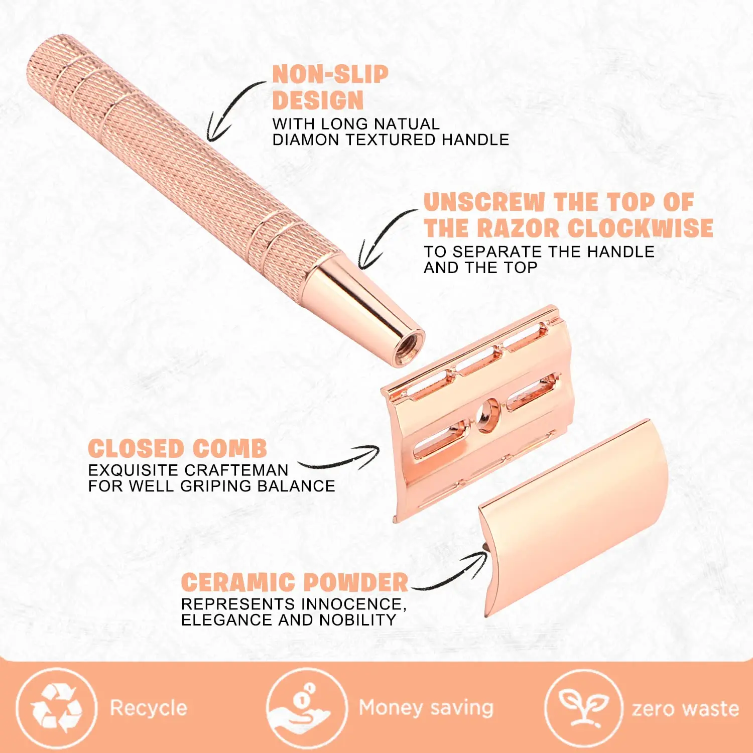Double Edge มีดโกนสําหรับผู้หญิง, 10 pcs มีดโกนใบมีดใบมีดเดี่ยวมีดโกน Reusable Travel Essentials ผู้หญิงมีดโกน