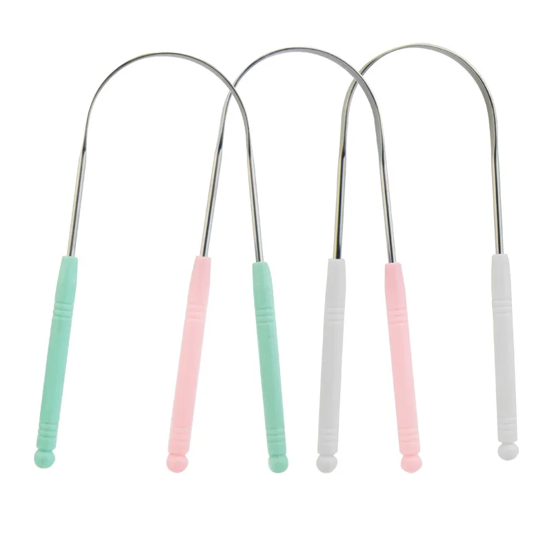 Neue Edelstahl Zunge Schaber Oral Zunge Reiniger Pinsel Zunge Zahnbürste Oral Hygiene Hohe Qualität Zunge Schaber