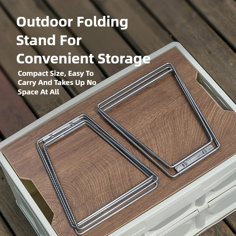 1/20PCS Outdoor Folding Cooler Stand Portable Refrigerator Stand Camping Stainless Steel Non-slip Picnic BBQ Bucket Stand