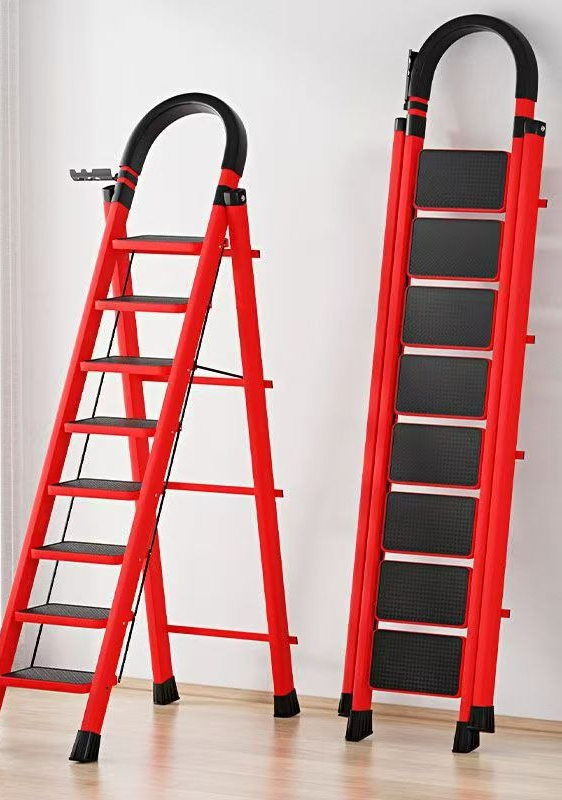 Herringbone Ladder Household Ladder Folding Telescopic Multifunctional Indoor Stairs Thickened Climbing Step By