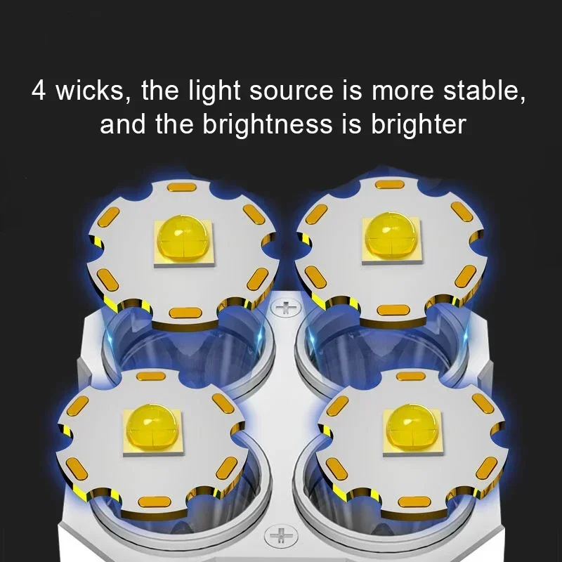 Lanternas led recarregáveis de alta potência 7led tocha de acampamento com luz lateral cob leve iluminação ao ar livre material abs