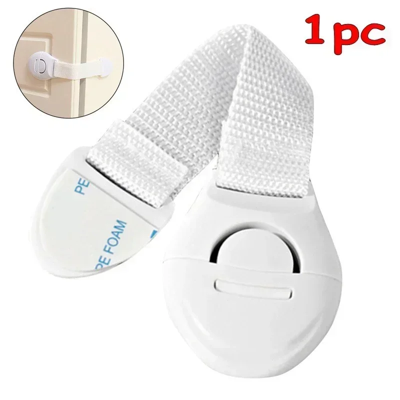 1/10pcs Child Safety Cabinet Lock Kids Baby Drawer Door Cabinet Cupboard Toilet Safety Locks Plastic Security Protector Straps