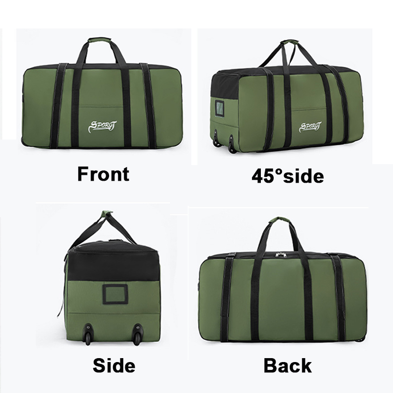 Bolsa de viaje con ruedas Unisex, bolsa de equipaje plegable Universal con ruedas, gran capacidad, impermeable, bolso de almacenamiento
