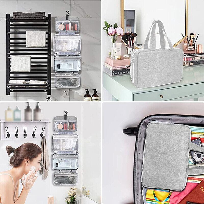 Travel Waterproof Folding Dry and Wet Separation Toiletry Bag Cosmetic Storage Bag Large Capacity Cosmetic Bag