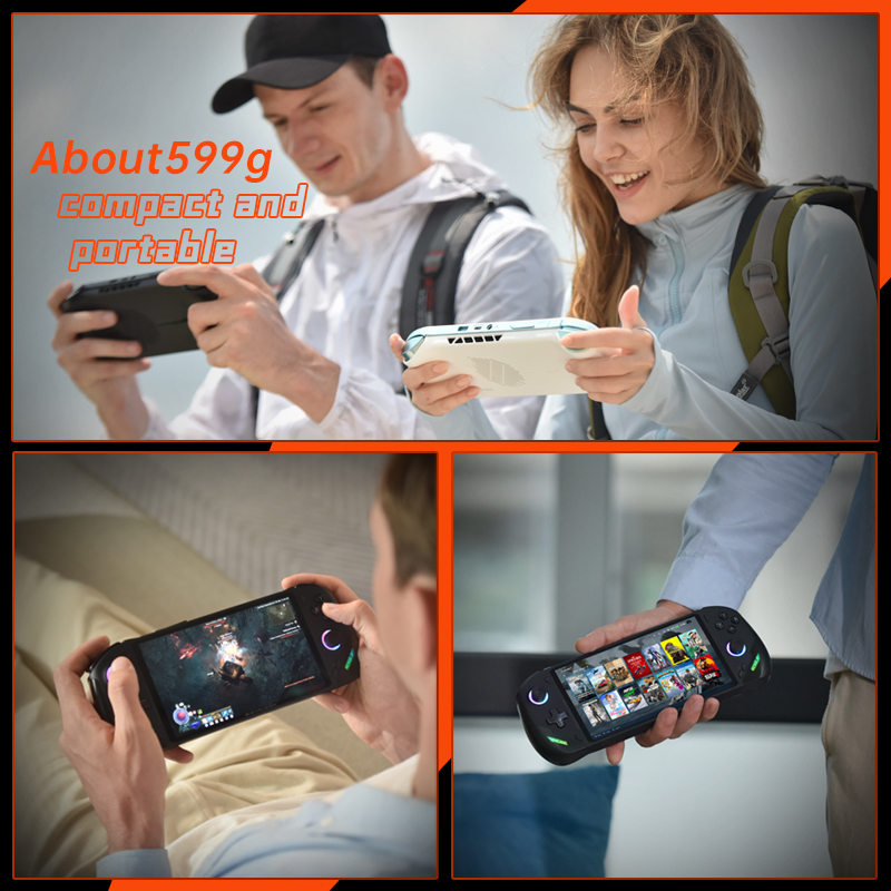 OnexFirst-Ordinateur portable AMD Ryzen 7 8840U, console de jeu PC, tablette vidéo 3 en 1, ordinateur de jeu WIN11, écran 7 "120Hz, 32 Go, 1 To, 2 To