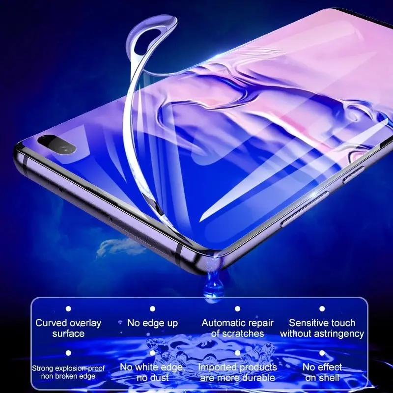 Pellicola salvaschermo in idrogel da 4 pezzi per Samsung Galaxy S10 S20 S21 S22 Plus S23 pellicola salvaschermo Ultra FE per Note 20 8 9 10